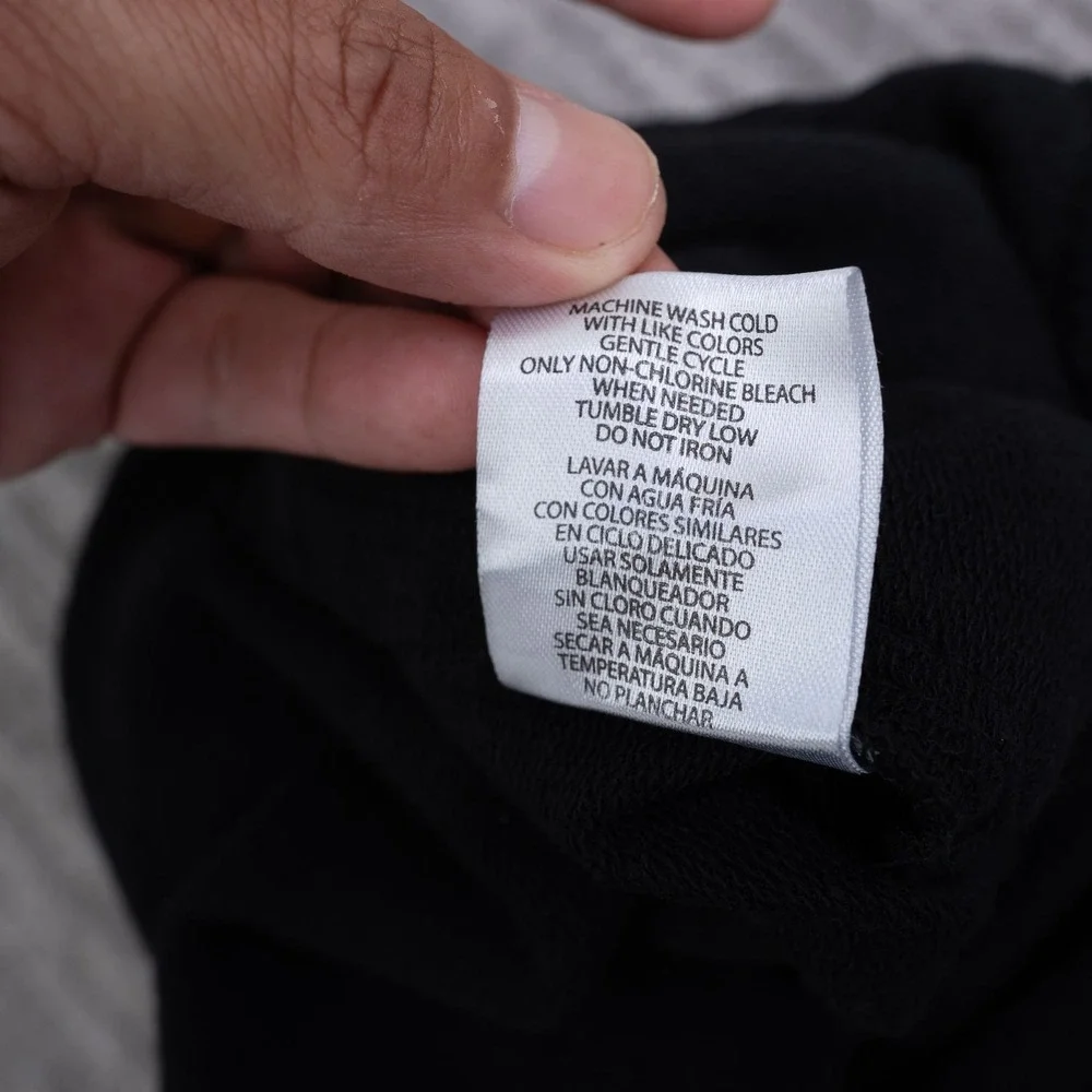 Eddie Bauer Lounge Shorts Mens Large Black Cotton Blend Drawstring Zip Pockets